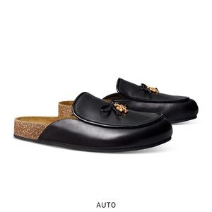 Tory Burch Black Leather Loafers with Gold Hardware. Rarely worn size 8.5